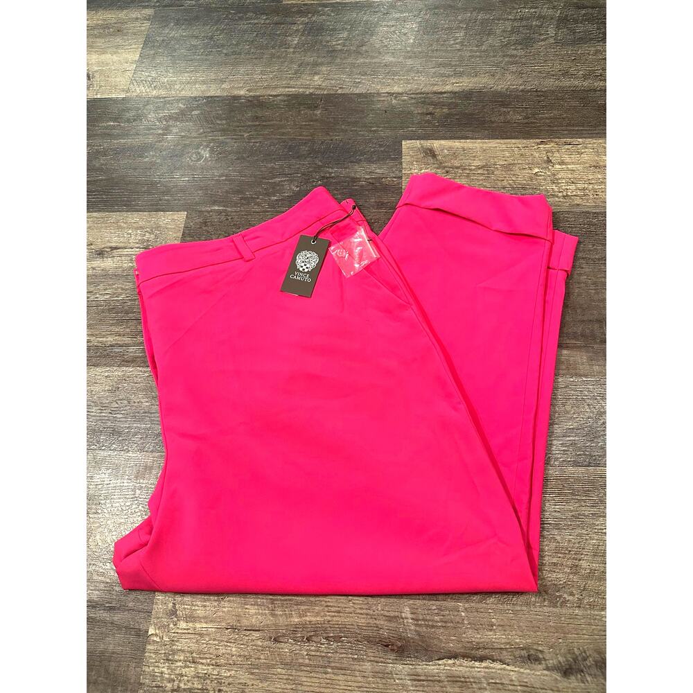 Vince Camuto Women’s Hot Pink Stretch Straight Leg Dress Pants Size 22W NWT